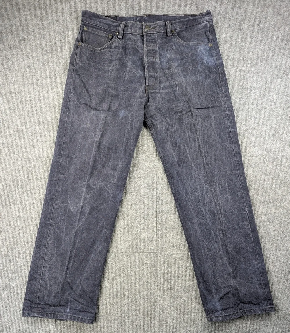 Levis 501 XX Jeans Mens 36x30 Indigo Blue Denim 34x27 Actual Classic Cotton Fade